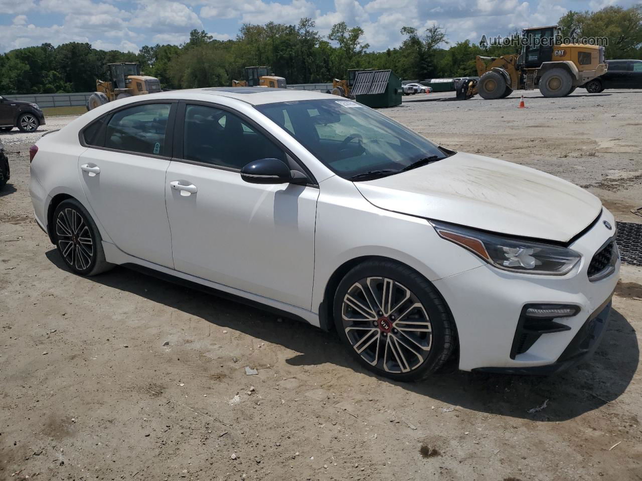 2020 Kia Forte Gt White vin: 3KPF44AC5LE235049