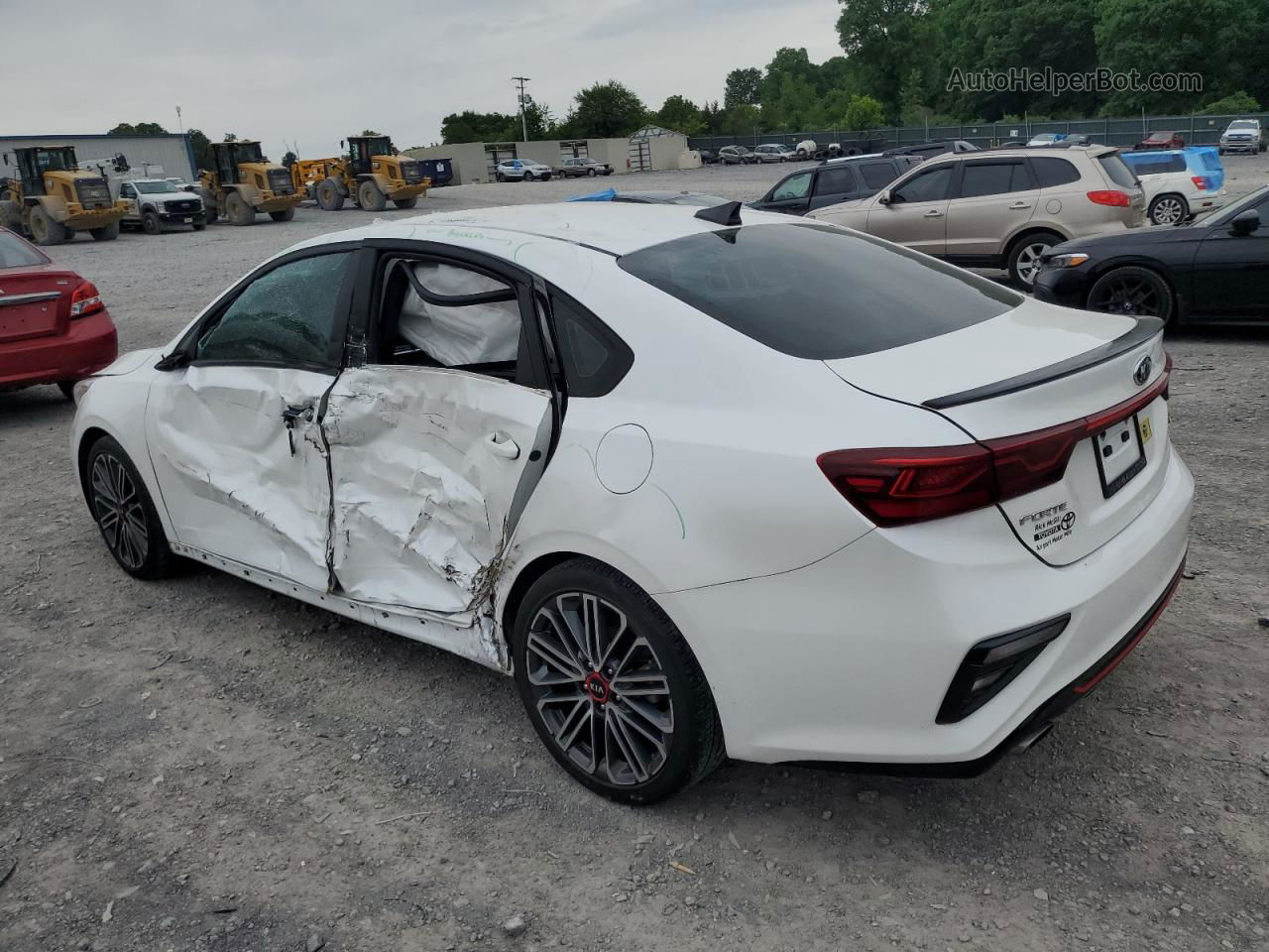 2020 Kia Forte Gt White vin: 3KPF44AC7LE230810