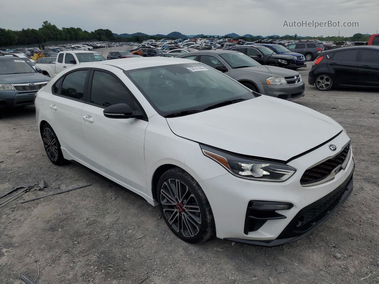 2020 Kia Forte Gt White vin: 3KPF44AC7LE230810