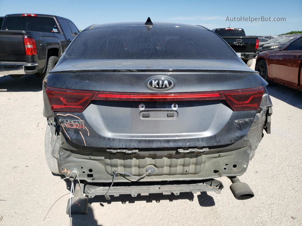 2020 Kia Forte Gt Gray vin: 3KPF44AC7LE260857