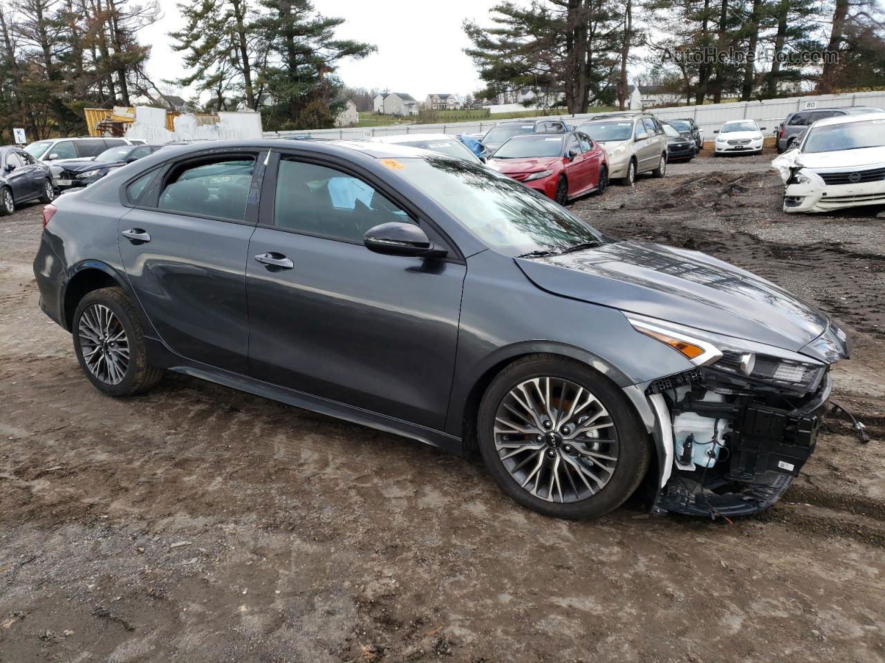 2023 Kia Forte Gt Line Gray vin: 3KPF54AD5PE673002