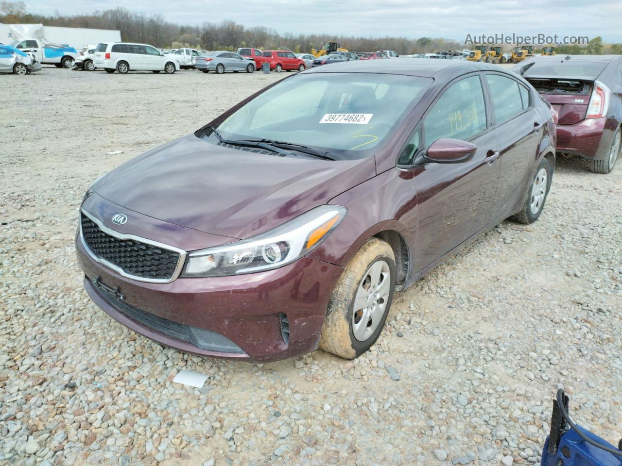 2017 Kia Forte Lx Maroon vin: 3KPFK4A70HE028939