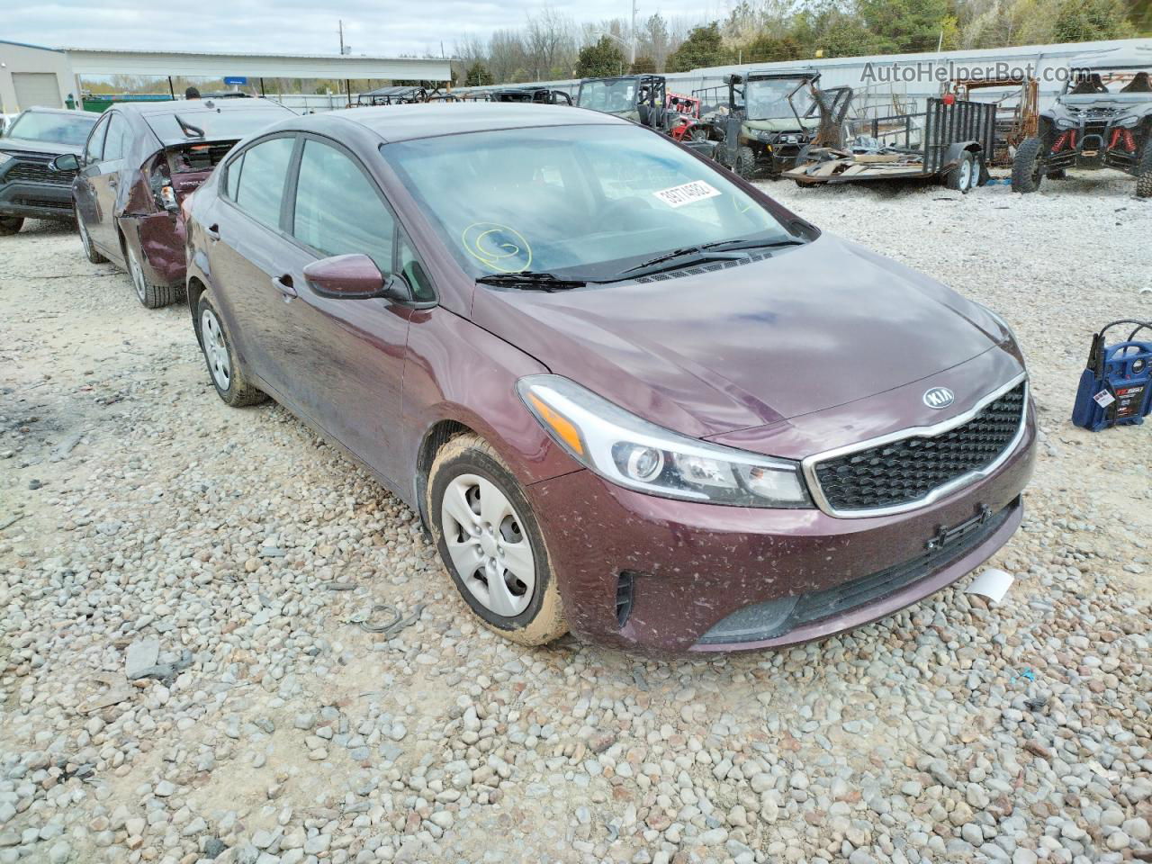 2017 Kia Forte Lx Maroon vin: 3KPFK4A70HE028939