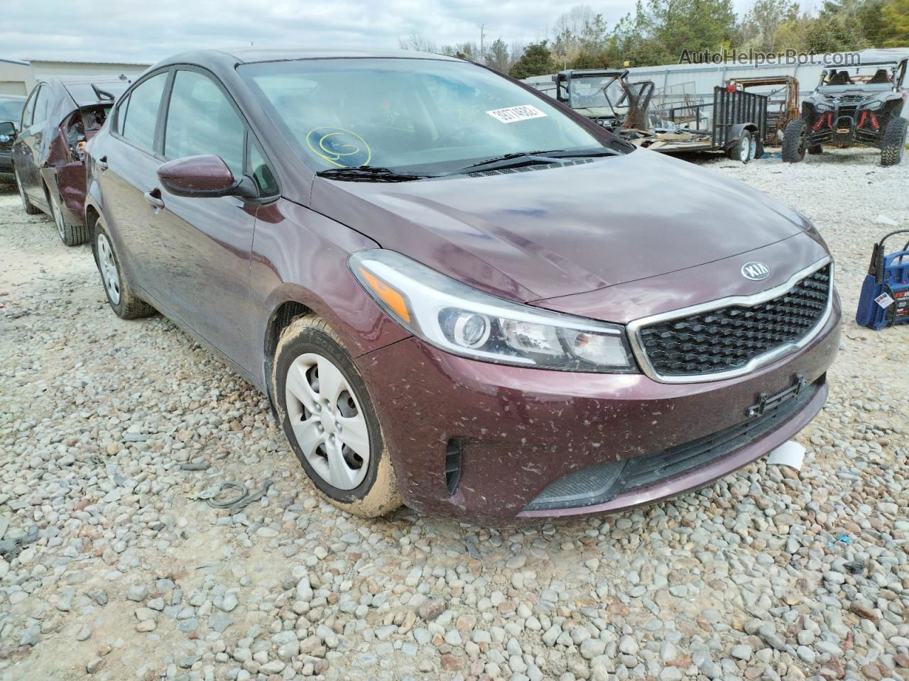 2017 Kia Forte Lx Maroon vin: 3KPFK4A70HE028939