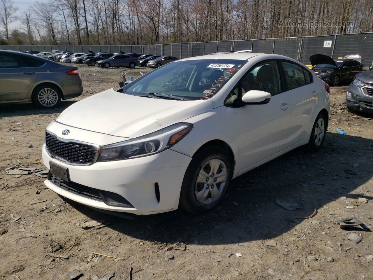 2017 Kia Forte Lx White vin: 3KPFK4A70HE033218