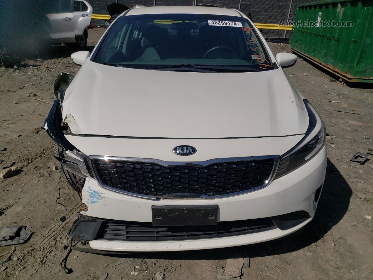 2017 Kia Forte Lx White vin: 3KPFK4A70HE033218