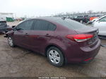 2017 Kia Forte Lx Maroon vin: 3KPFK4A70HE048740