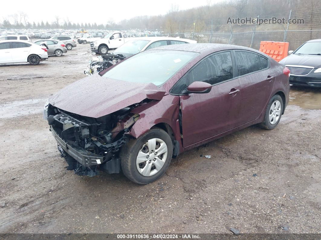 2017 Kia Forte Lx Темно-бордовый vin: 3KPFK4A70HE048740