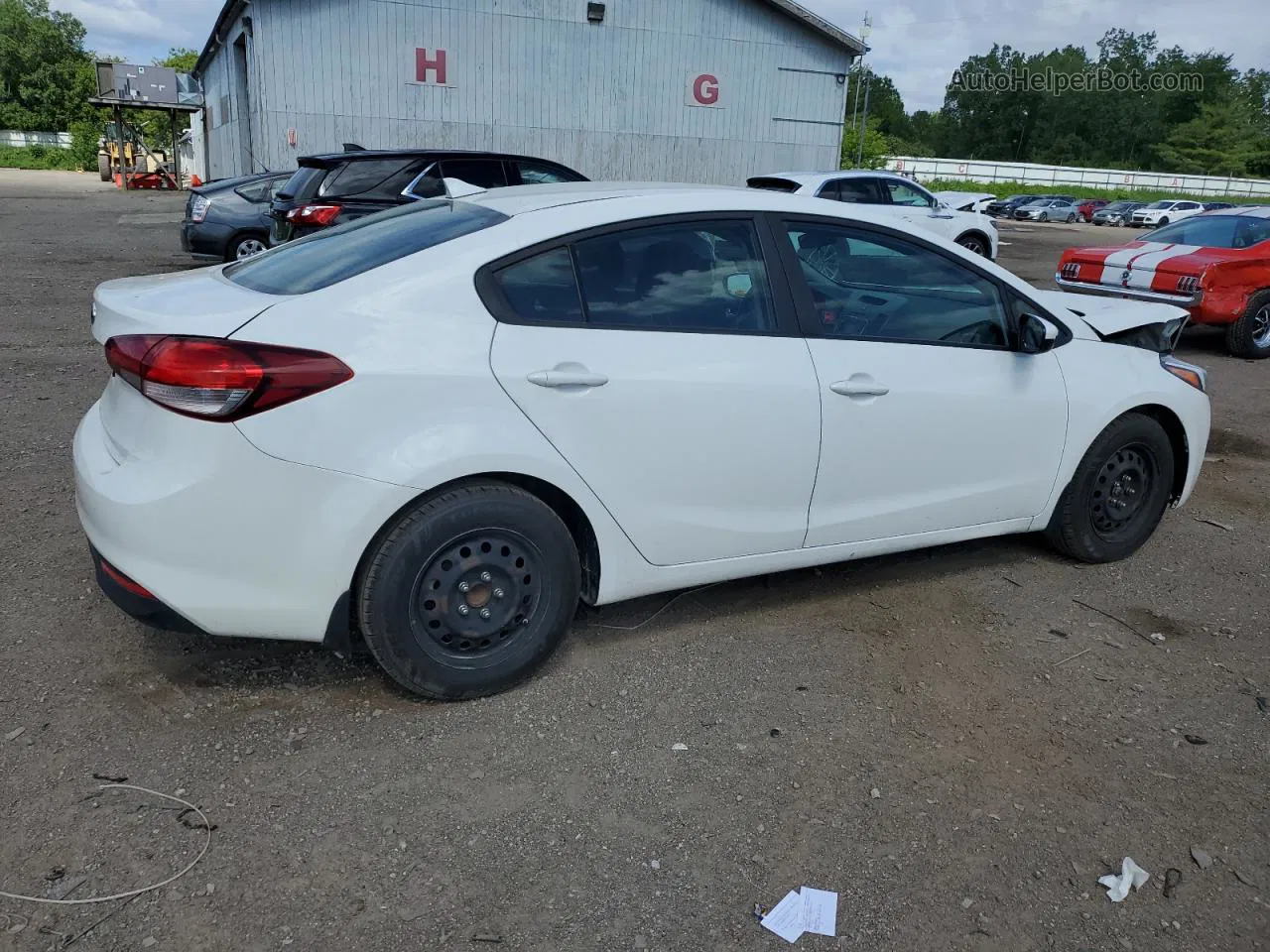 2017 Kia Forte Lx White vin: 3KPFK4A70HE055008