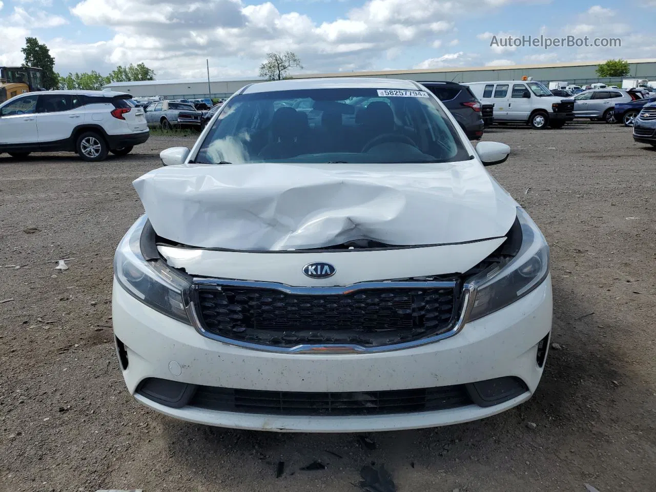 2017 Kia Forte Lx White vin: 3KPFK4A70HE055008