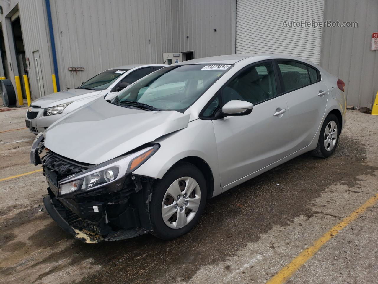 2017 Kia Forte Lx Silver vin: 3KPFK4A70HE058717