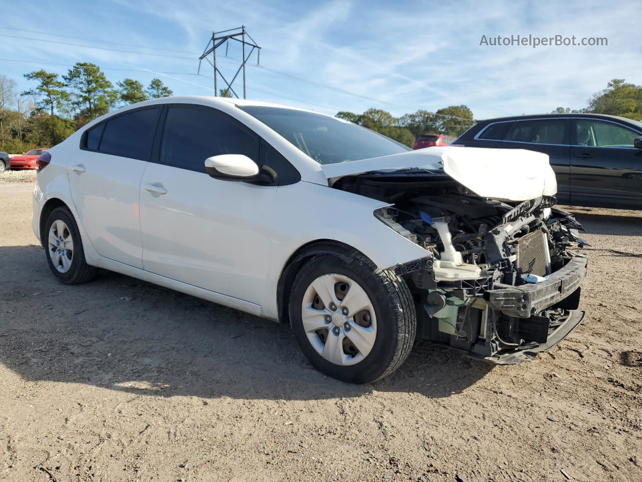 2017 Kia Forte Lx White vin: 3KPFK4A70HE120844