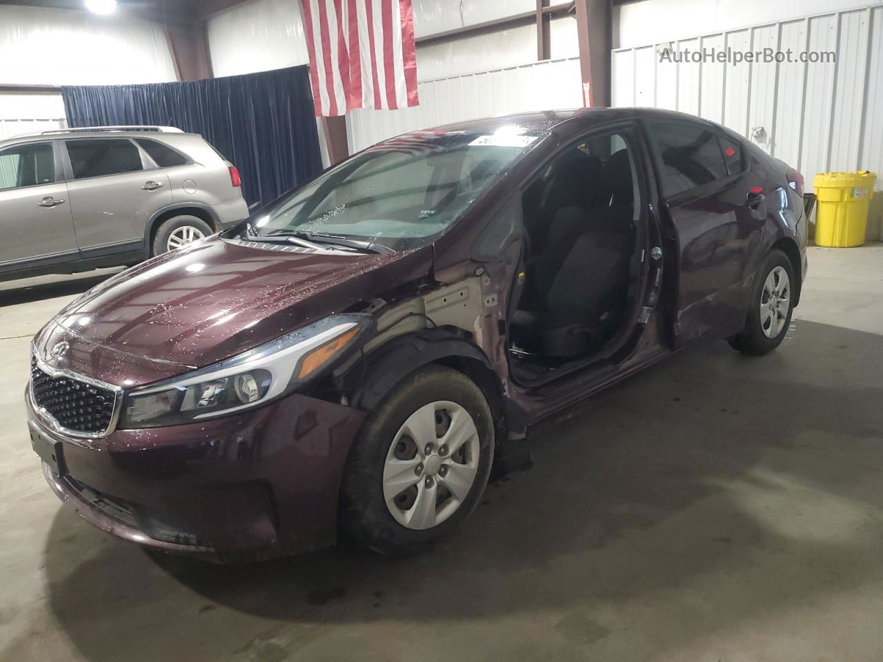 2018 Kia Forte Lx Maroon vin: 3KPFK4A70JE206595