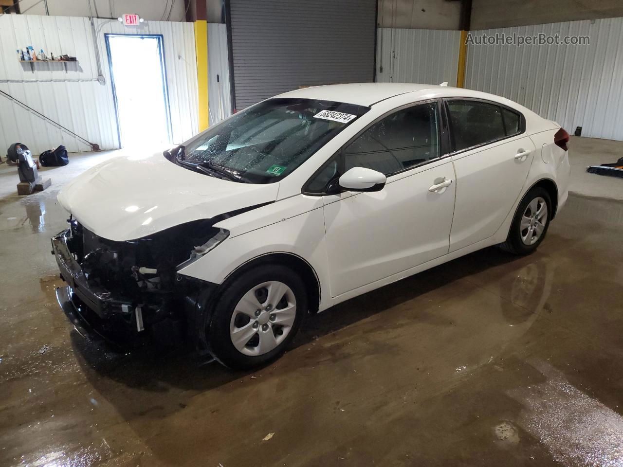 2017 Kia Forte Lx White vin: 3KPFK4A71HE029209