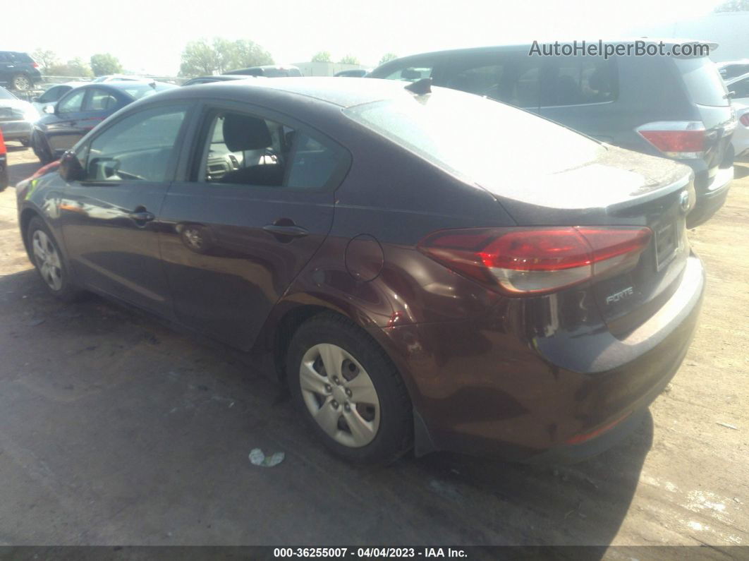 2017 Kia Forte Lx Burgundy vin: 3KPFK4A71HE053302