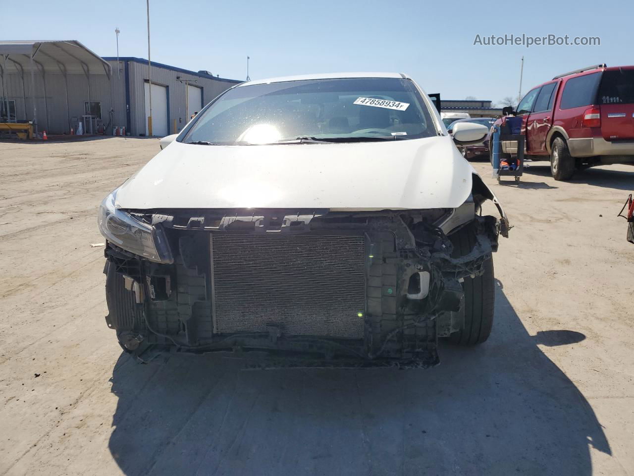 2017 Kia Forte Lx White vin: 3KPFK4A71HE081942