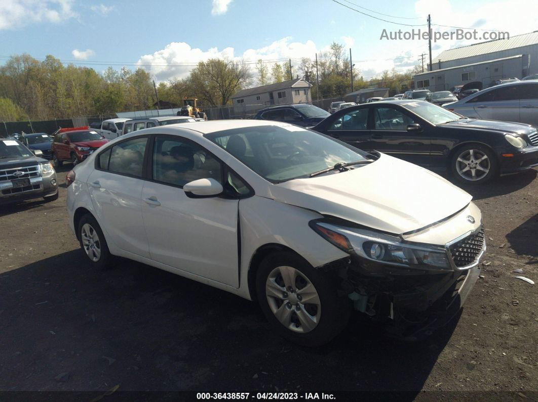 2017 Kia Forte Lx White vin: 3KPFK4A71HE143663