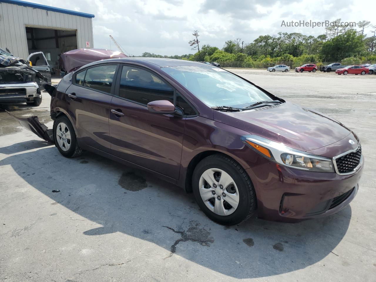 2018 Kia Forte Lx Burgundy vin: 3KPFK4A71JE258821