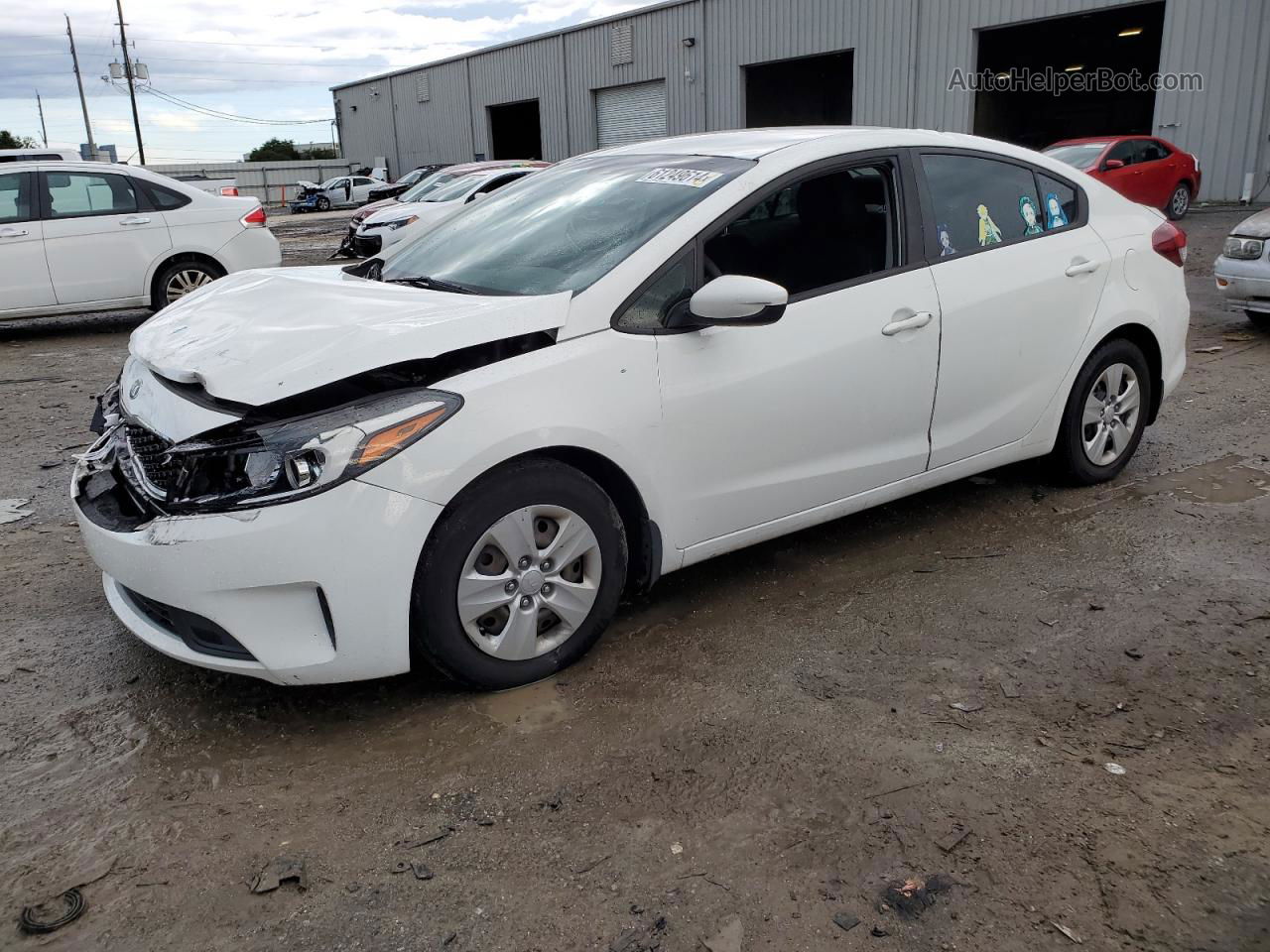 2017 Kia Forte Lx White vin: 3KPFK4A72HE017571