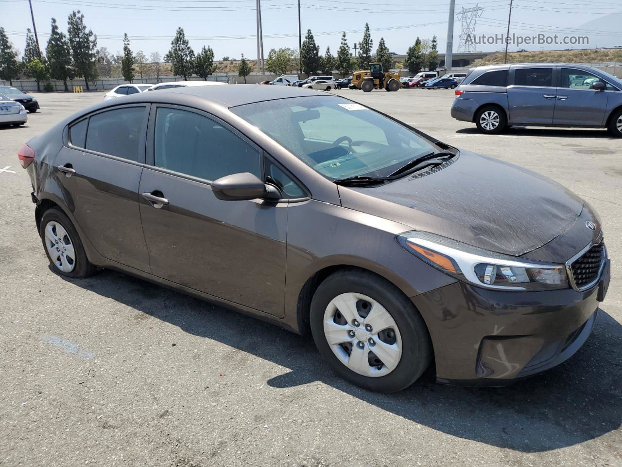 2017 Kia Forte Lx Brown vin: 3KPFK4A72HE035696