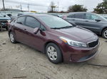 2017 Kia Forte Lx Maroon vin: 3KPFK4A72HE064258