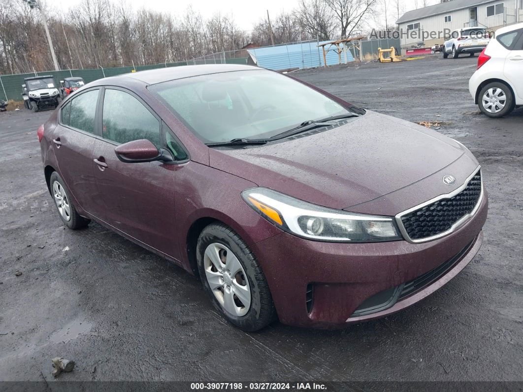 2017 Kia Forte Lx Burgundy vin: 3KPFK4A72HE066639