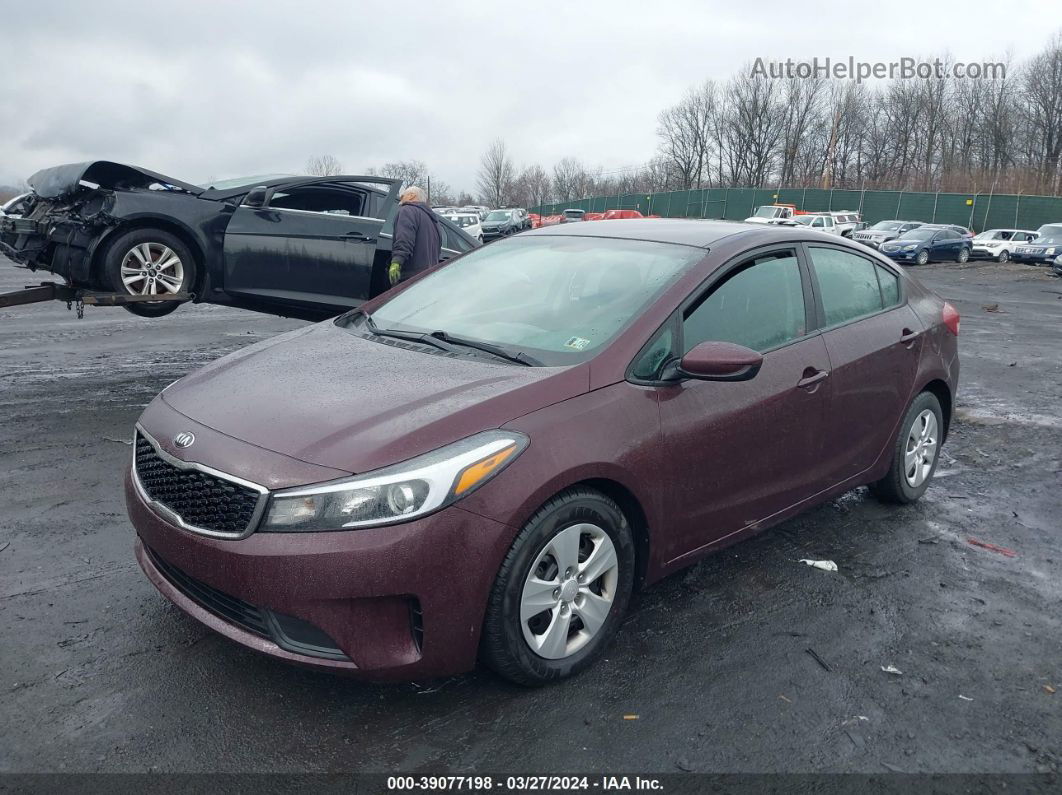 2017 Kia Forte Lx Burgundy vin: 3KPFK4A72HE066639