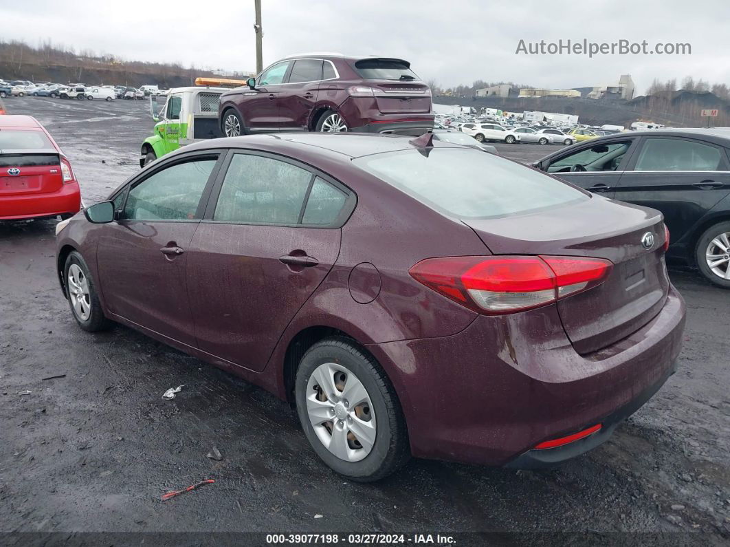 2017 Kia Forte Lx Burgundy vin: 3KPFK4A72HE066639