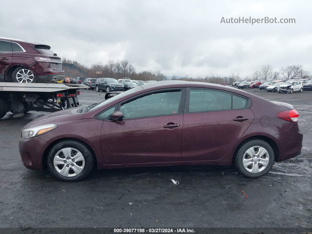 2017 Kia Forte Lx Burgundy vin: 3KPFK4A72HE066639