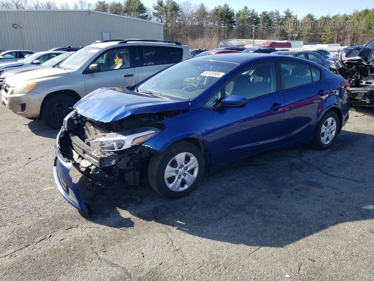 2018 Kia Forte Lx Синий vin: 3KPFK4A72JE218358