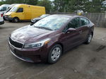 2018 Kia Forte Lx Maroon vin: 3KPFK4A72JE251098