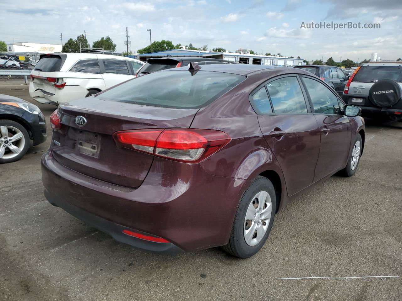 2018 Kia Forte Lx Maroon vin: 3KPFK4A72JE251098