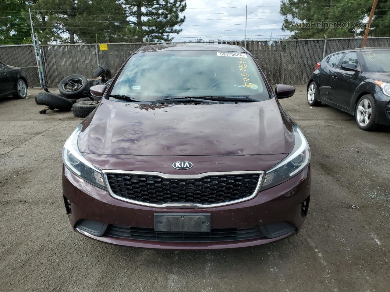 2018 Kia Forte Lx Maroon vin: 3KPFK4A72JE251098