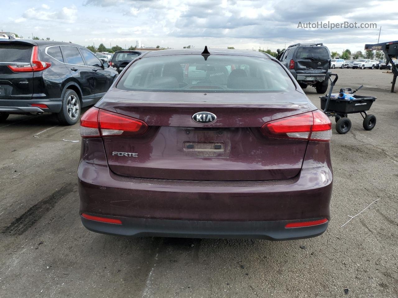 2018 Kia Forte Lx Maroon vin: 3KPFK4A72JE251098