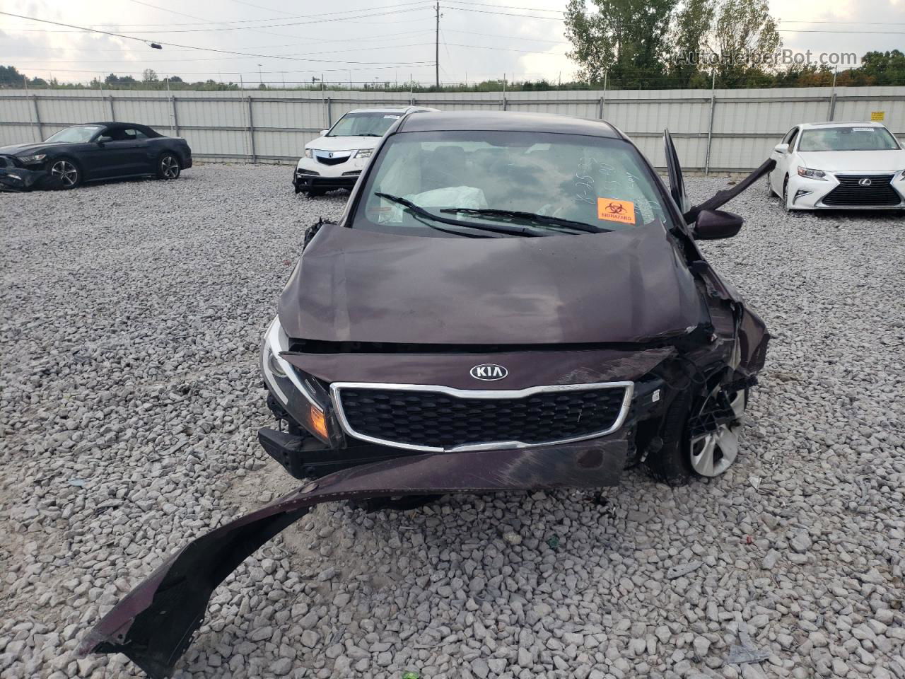 2018 Kia Forte Lx Темно-бордовый vin: 3KPFK4A72JE271383