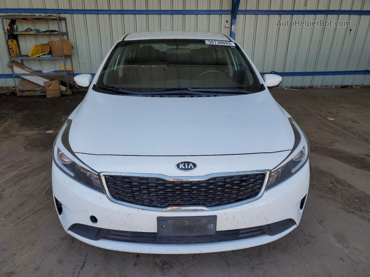 2017 Kia Forte Lx White vin: 3KPFK4A73HE012363