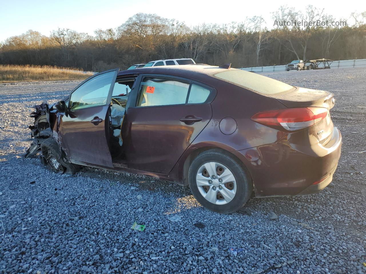 2017 Kia Forte Lx Burgundy vin: 3KPFK4A73HE025467