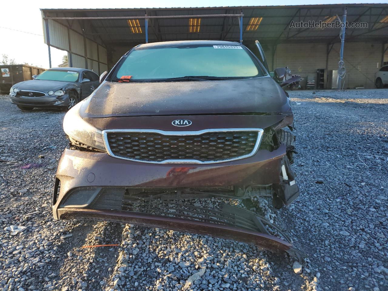 2017 Kia Forte Lx Burgundy vin: 3KPFK4A73HE025467