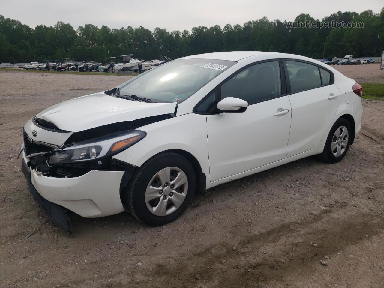 2017 Kia Forte Lx White vin: 3KPFK4A73HE083434