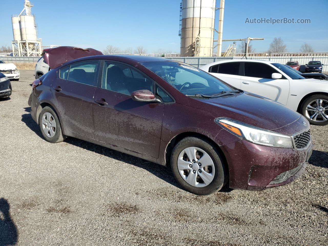 2018 Kia Forte Lx Maroon vin: 3KPFK4A73JE245052