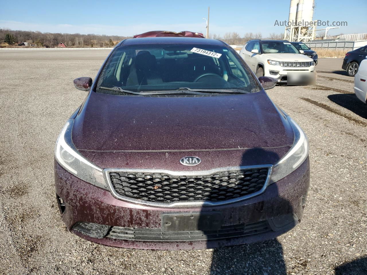 2018 Kia Forte Lx Maroon vin: 3KPFK4A73JE245052