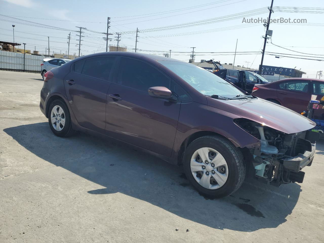 2018 Kia Forte Lx Maroon vin: 3KPFK4A73JE254740