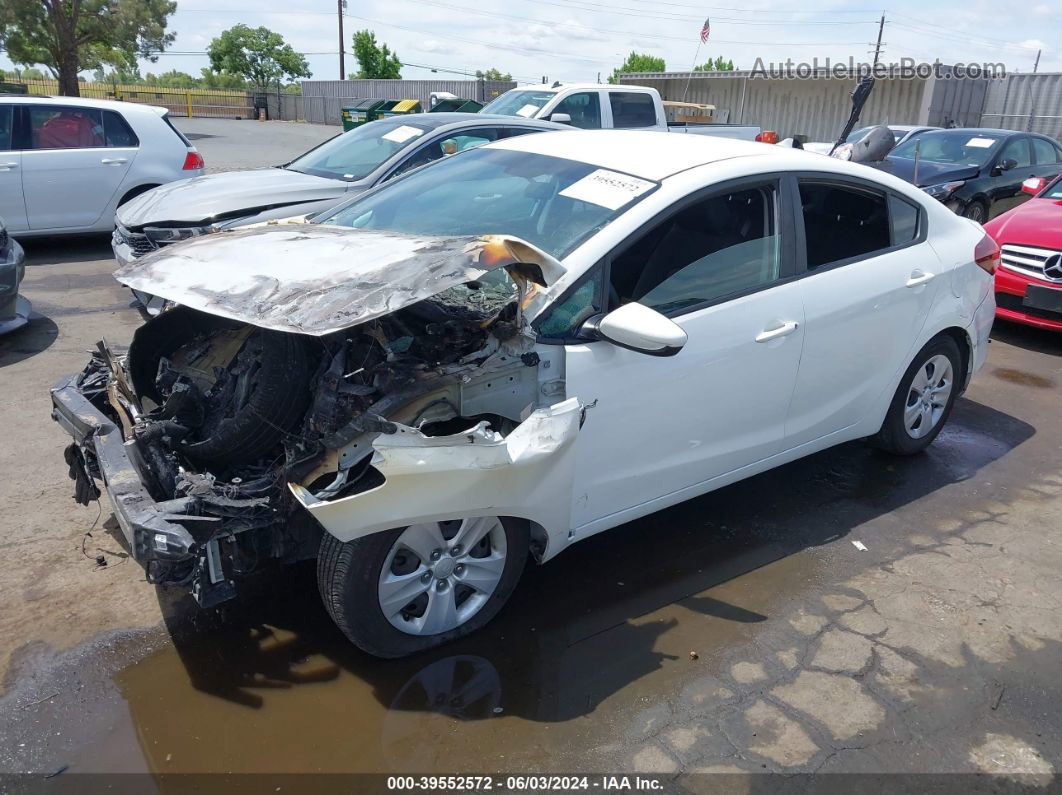 2018 Kia Forte Lx White vin: 3KPFK4A73JE280349