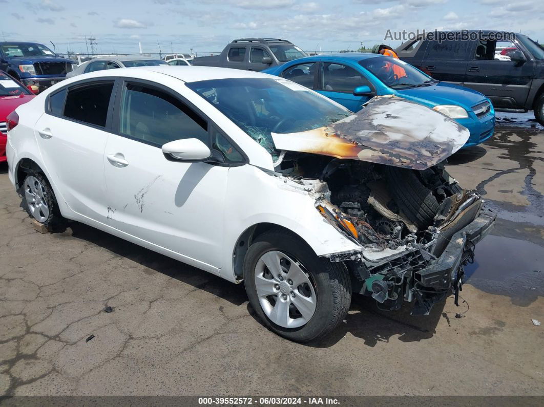 2018 Kia Forte Lx White vin: 3KPFK4A73JE280349