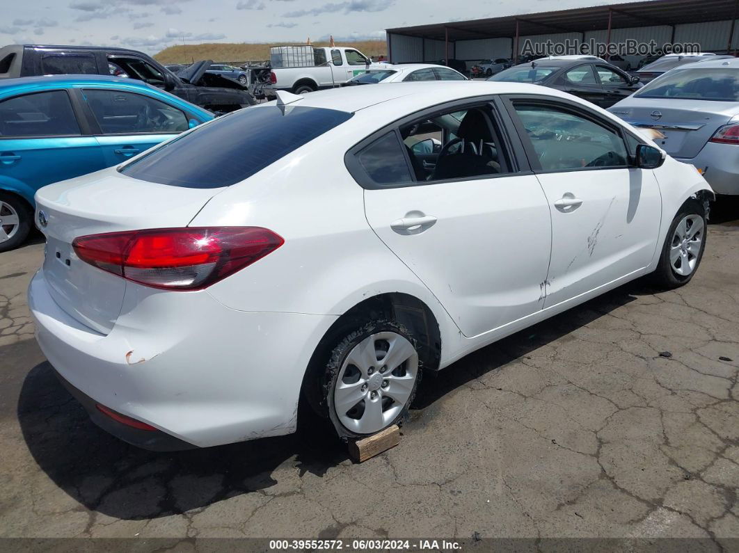 2018 Kia Forte Lx White vin: 3KPFK4A73JE280349