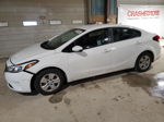 2017 Kia Forte Lx White vin: 3KPFK4A74HE010833