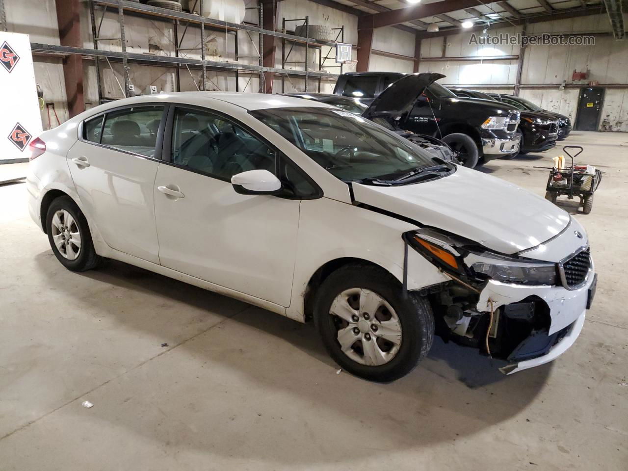 2017 Kia Forte Lx White vin: 3KPFK4A74HE010833