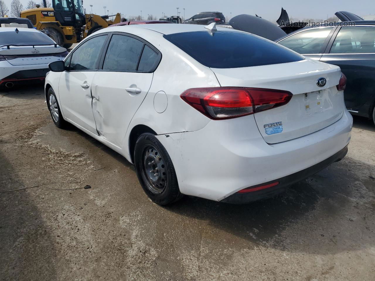 2017 Kia Forte Lx White vin: 3KPFK4A74HE041466