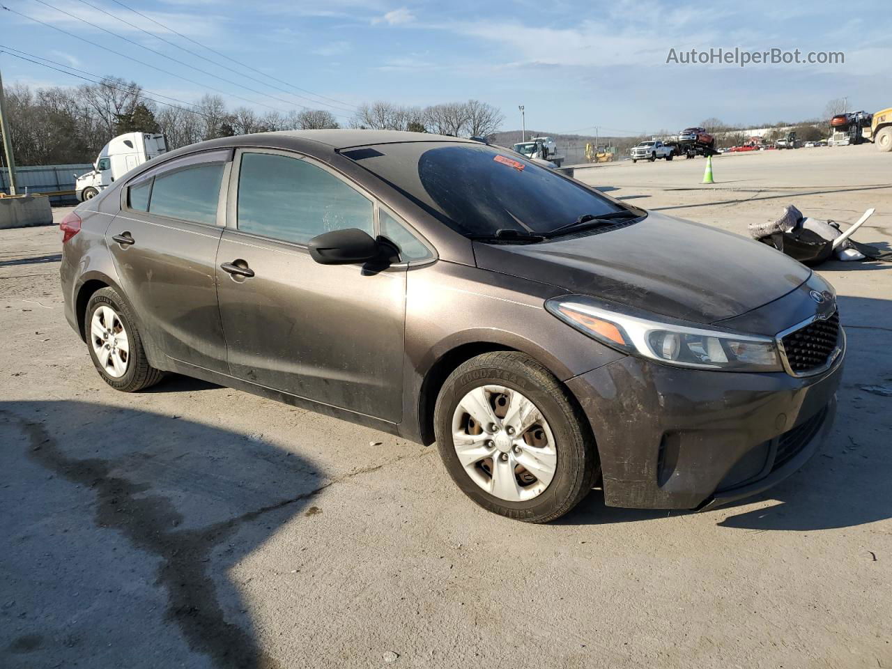 2017 Kia Forte Lx Gray vin: 3KPFK4A74HE046196