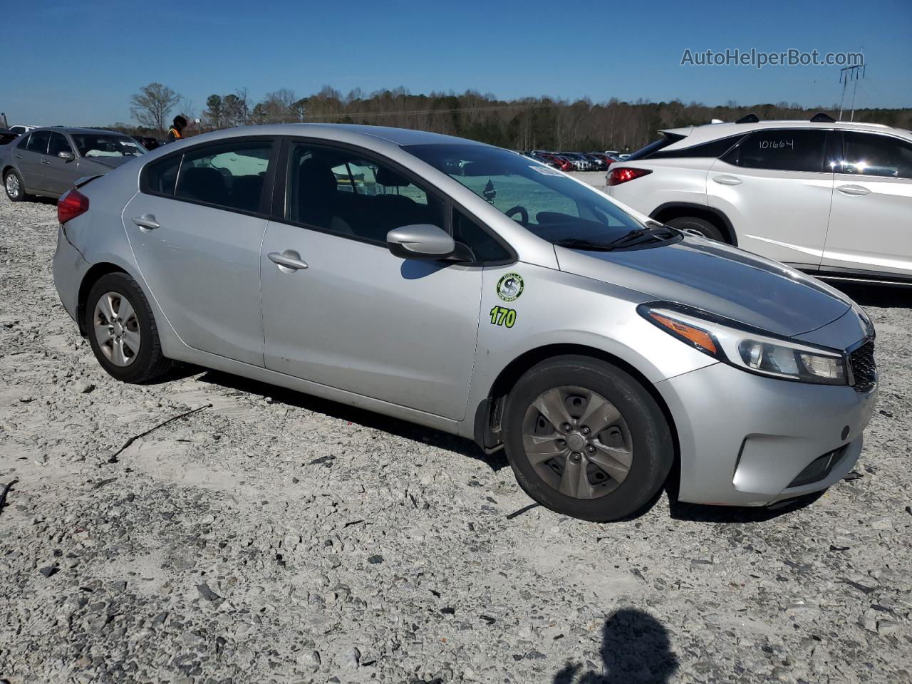 2017 Kia Forte Lx Silver vin: 3KPFK4A74HE073706